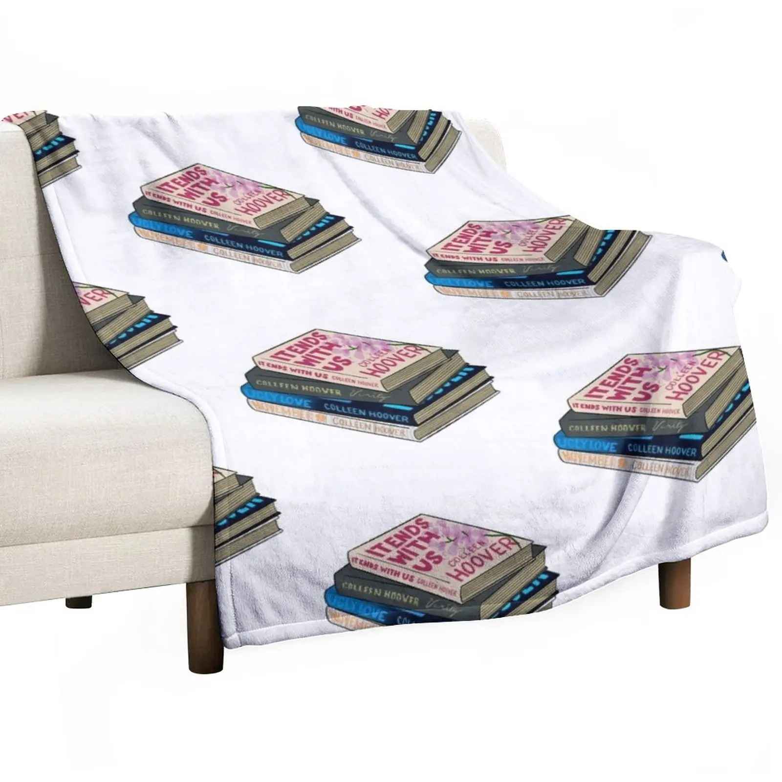 

Colleen Hoover Books Throw Blanket Hairy Plaid Decorative Sofas Furry Blankets