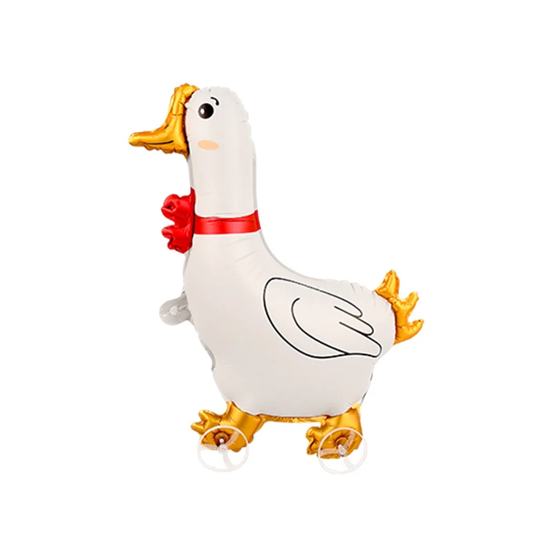 Hete Aanbieding 4D Cartoon Dieren Staande Wandelende Ballon Met Wiel Capibara Dinosaurus Folieballonnen Voor Kinder Verjaardagsparty Decoratie