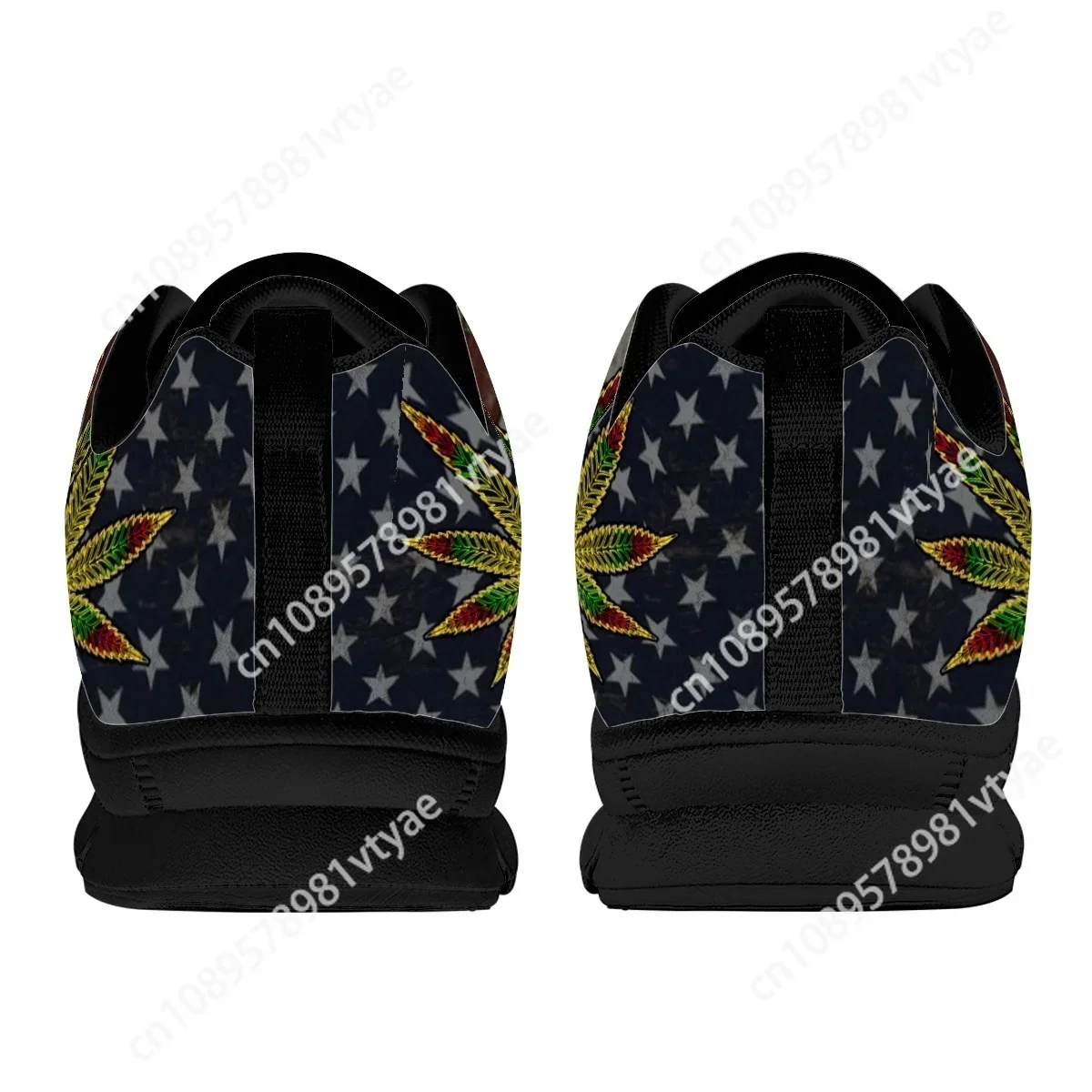 Custom Made Brand Designer Women's Sneakers Maple Leaf USA Flag Design Flat Shoes Lightweight Lace-up Walking Tennis Sport Shoes