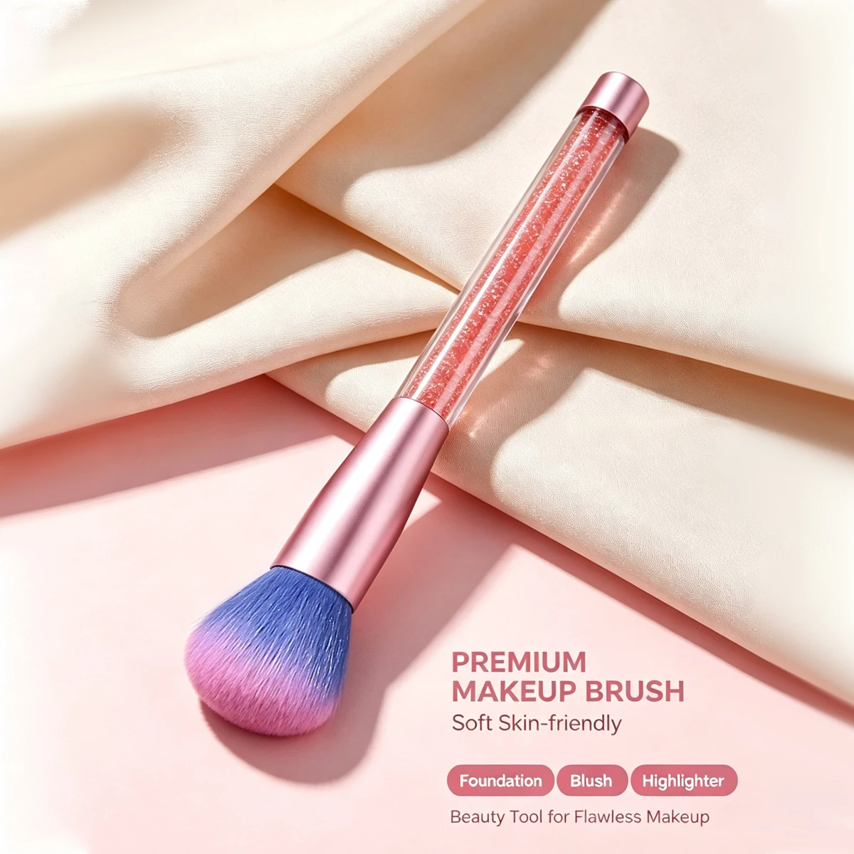 Blush Brush,Professional Face Makeup Brush for Blush Powder, Portable Single Cosmetic Tool for Daily Makeup & Gift