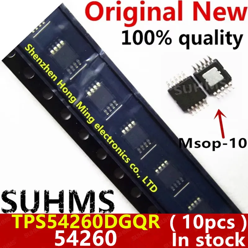 (10 peça) 100% Novo 54260 TPS54260 TPS54260DGQ TPS54260DGQR msop-10 Chipset