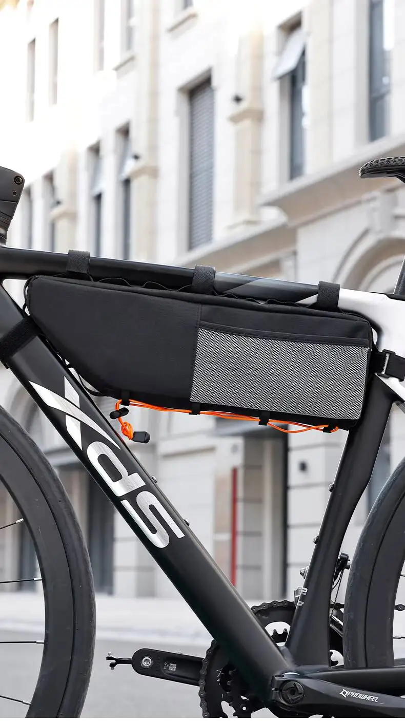 ESLNF Fahrrad-Oberrohrtasche für Fahrräder, große Kapazität, stabile Befestigung, langlebige, wasserdichte Innentaschen für Werkzeuge, Telefone – Detail 13