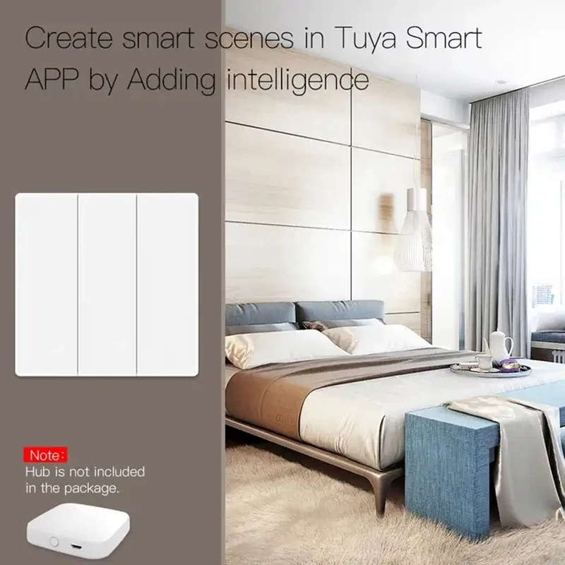 Tuya 6 Gang ZigBee Wireless 18 Scenario Smart Switch pulsante Controller APP controllo tastiera scena pannello adesivo Smart life