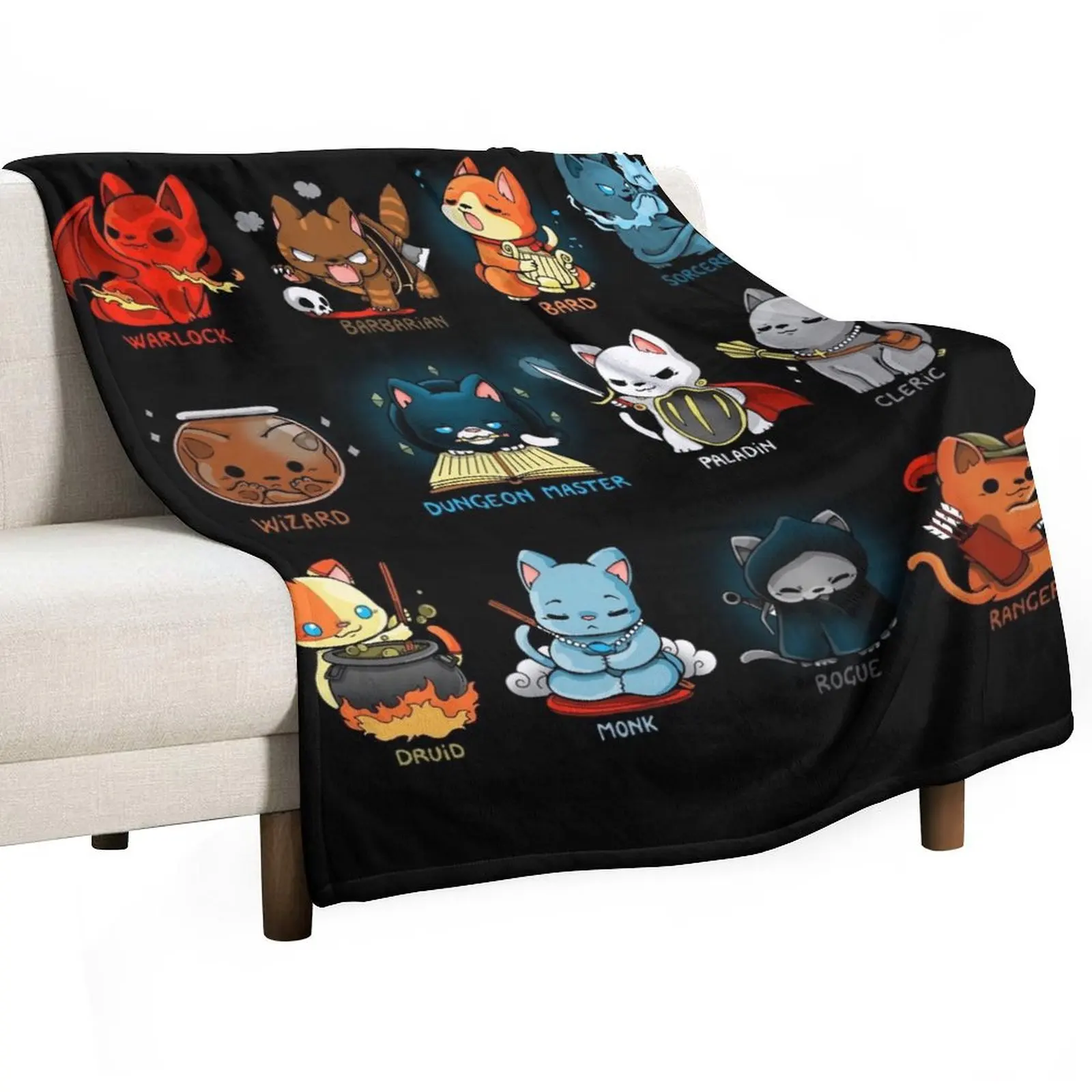 Cat Role Play Throw Blanket Decoratives Beach Fashion Sofas Quilt Blankets