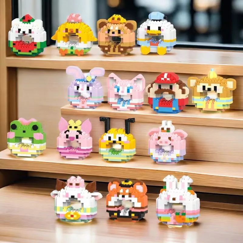 Donut story cute shape of micro-particle building blocks puzzle building toy boys and girls gift