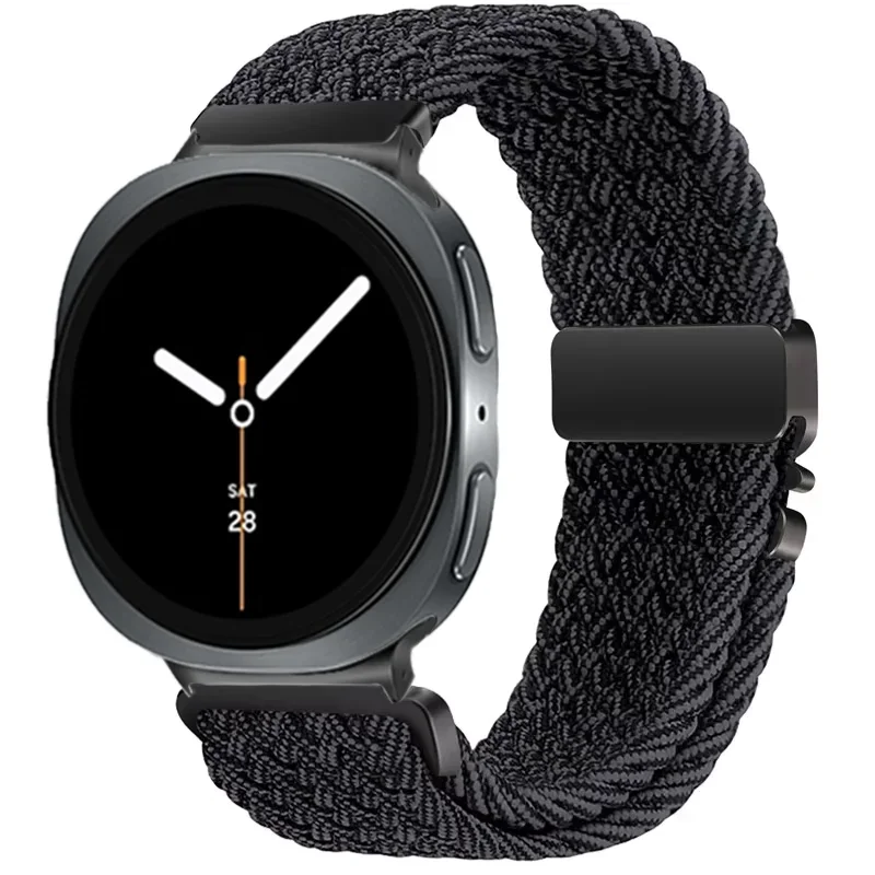 Cinturino in nylon per Samsung Galaxy Watch 8 Classic 46mm 40/44mm cinturino con fibbia per paracadute intrecciato cinturino Galaxy Watch Ultra cinturino