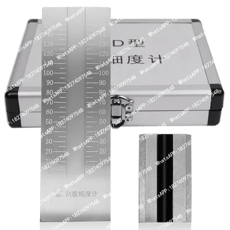 QXD Stainless Steel Scraper Fineness Meter Single Groove Fineness Plate Fineness Gauge 25/50/100/150um