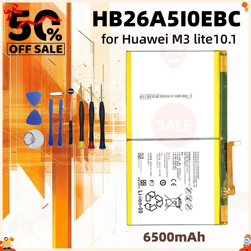 

HB26A510EBC Replacement Battery for Huawei Mediapad M3 Lite 10 BAH-W09/BAH-L09/BAH-L01/HDN-W09/ Mediapad M2 10 M2-A01W/M2-A02L