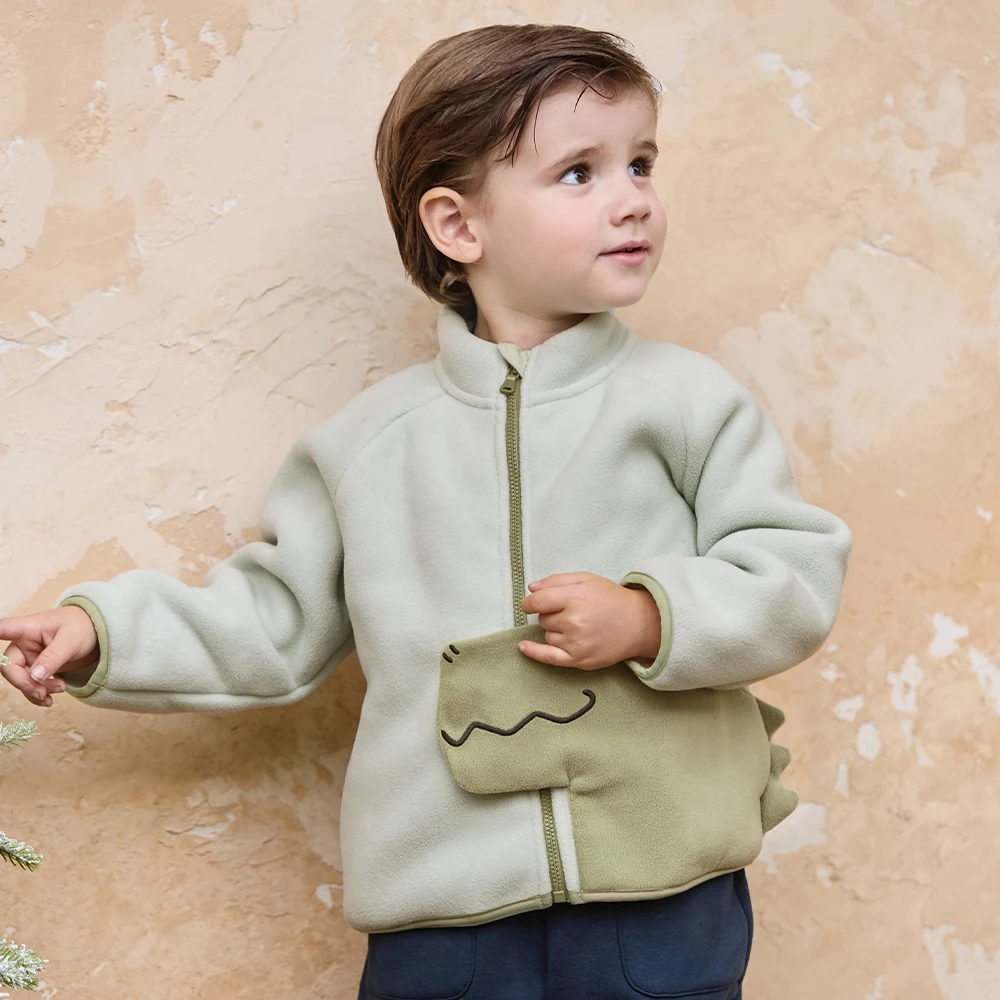 Dave Bella Boys Girls Polar Fleece Jackets Children Autumn Winter Coats Kids Casual Cartoon Outerwear Clothes DB4264856