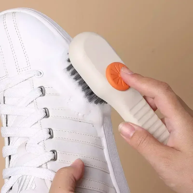 Automatic Liquid Discharge Shoes Brush Multifunction Deep Cleaning Soft Bristles Household Cleaning Brush Laundry Cleaning Tool