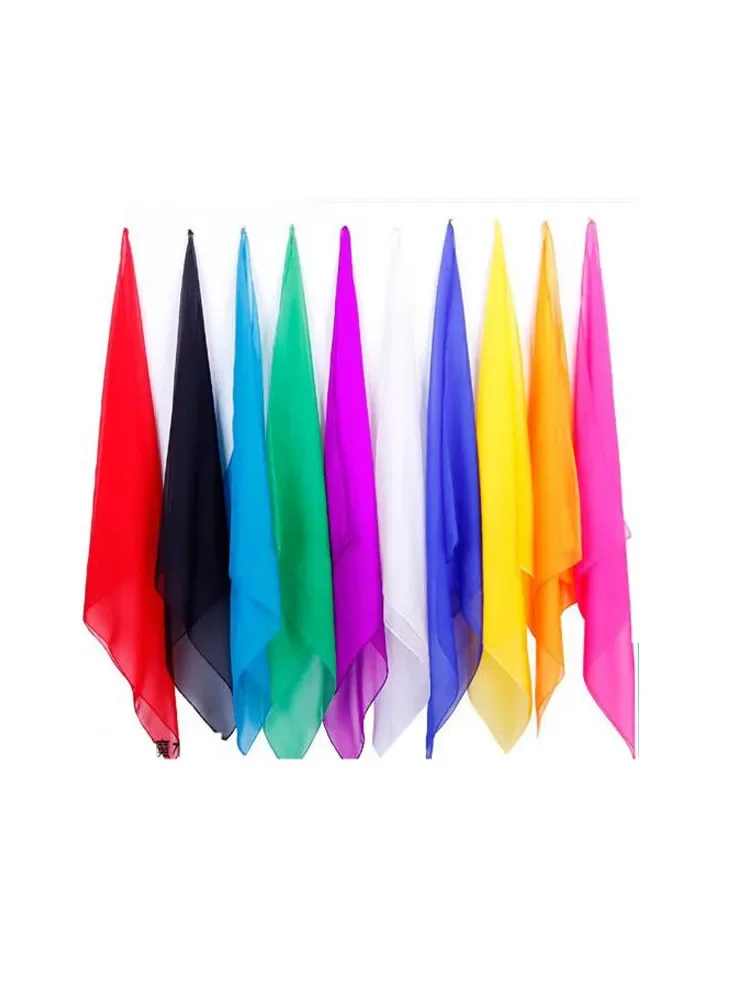 

10pcs Magic Silk 45*45cm Magician Scarf Multicolor ultra-thin Scarves Magic Tricks Stage Magic Props Classic Magia Toys Gadgets