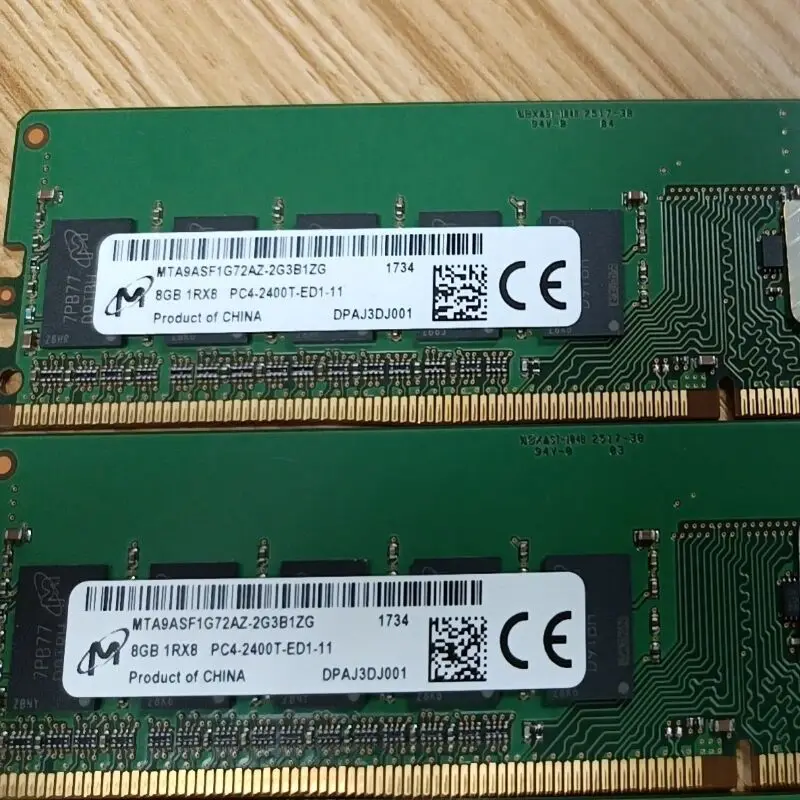 

Micron DDR4 ECC RAMs 8GB 2400MHz Server Memory 8gb 1RX8 PC4-2400T-ED1-11 Server ECC computer memory 1.2V