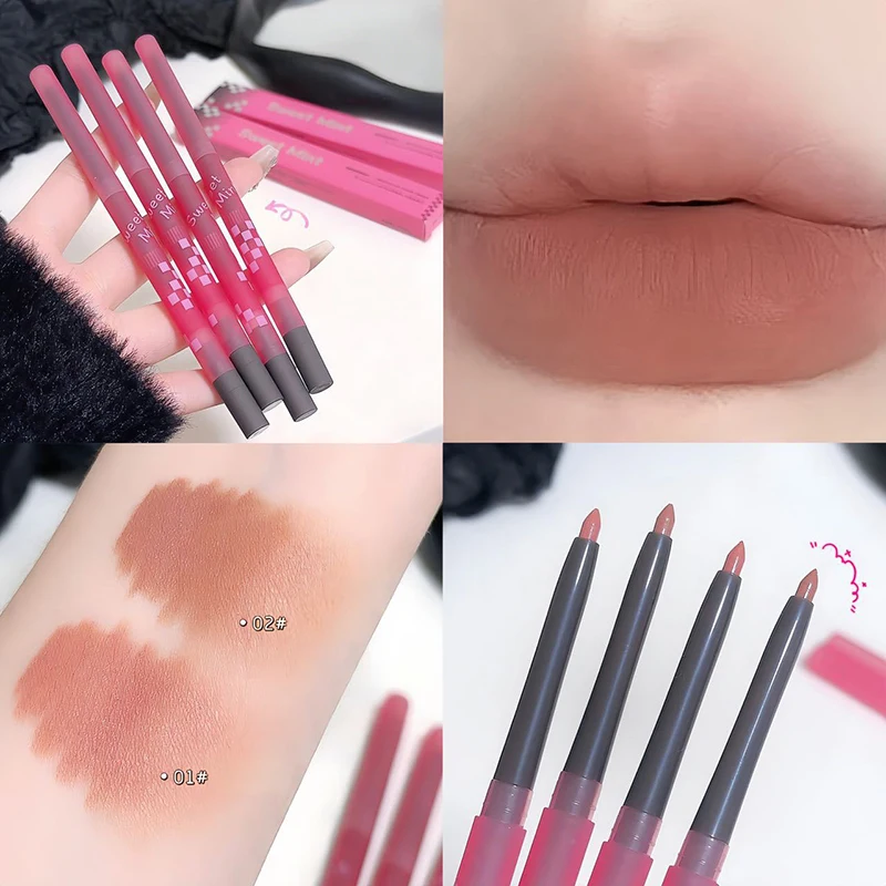 1 Unidade Lápis Delineador Labial Matte Nude Suave e Leve, de Longa Duração, Resistente ao Desbotamento e à Maquiagem
