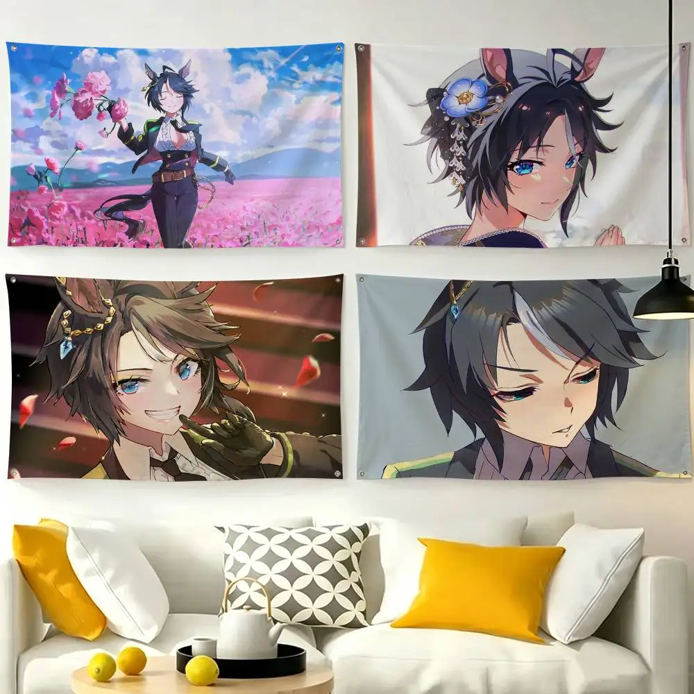 Fuji kiseki Umamusum  Flags Wall Hanging Tapestry Outdoor Garage Room Decorative flag Background Blanket