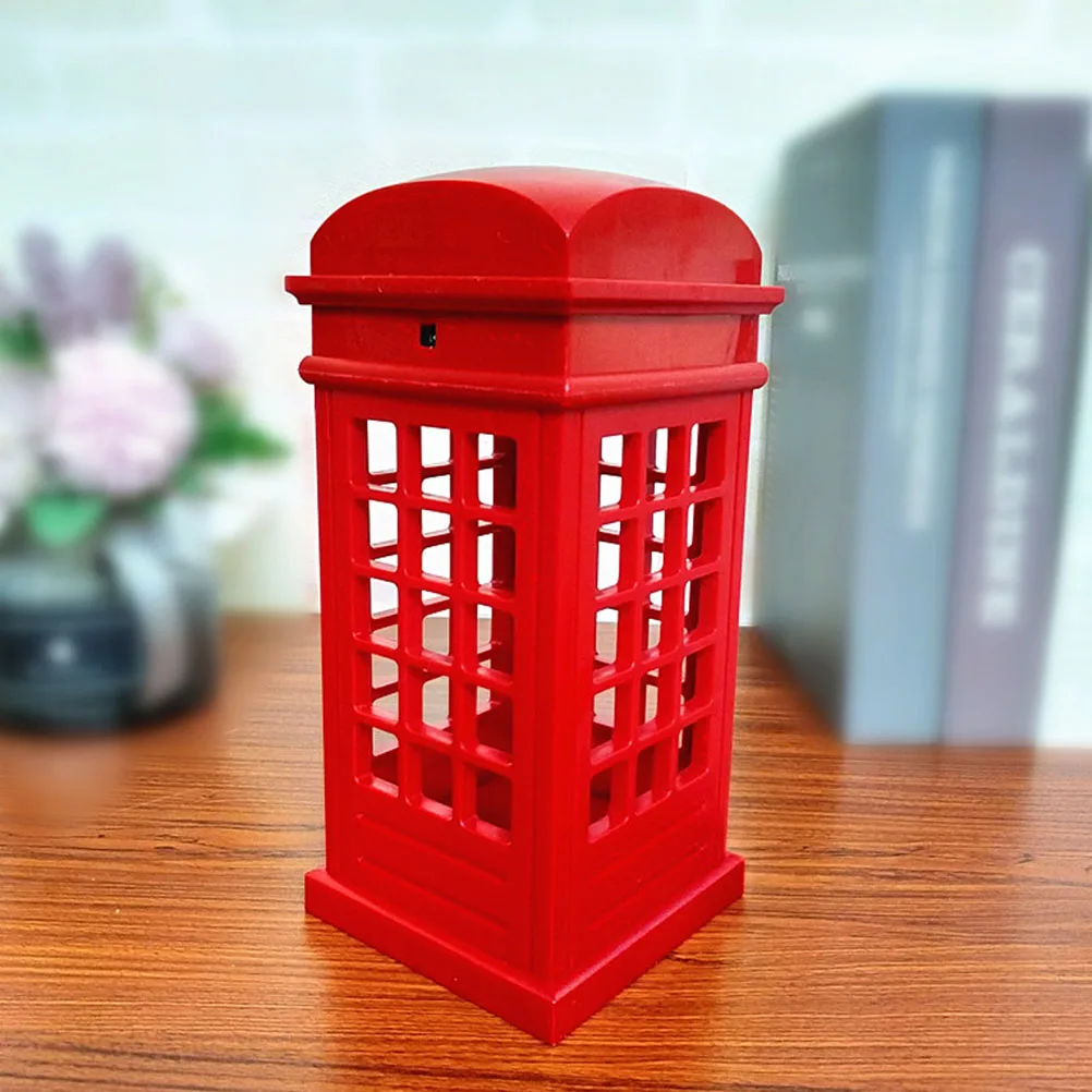 

Vintage Control Table Lamp Adjustable Warm Light Creative Bedside Decor Telephone Booth Shape Unique Decorative Lamp