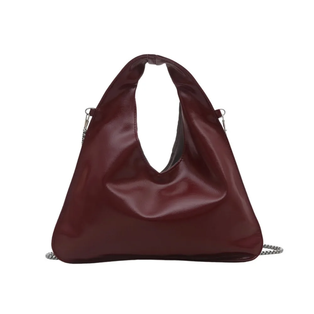 

Fashionable Solid Color PU Leather Shoulder Bag Versatile Chain Cross Body Bag Casual Commuting Women's Handbag Ladies