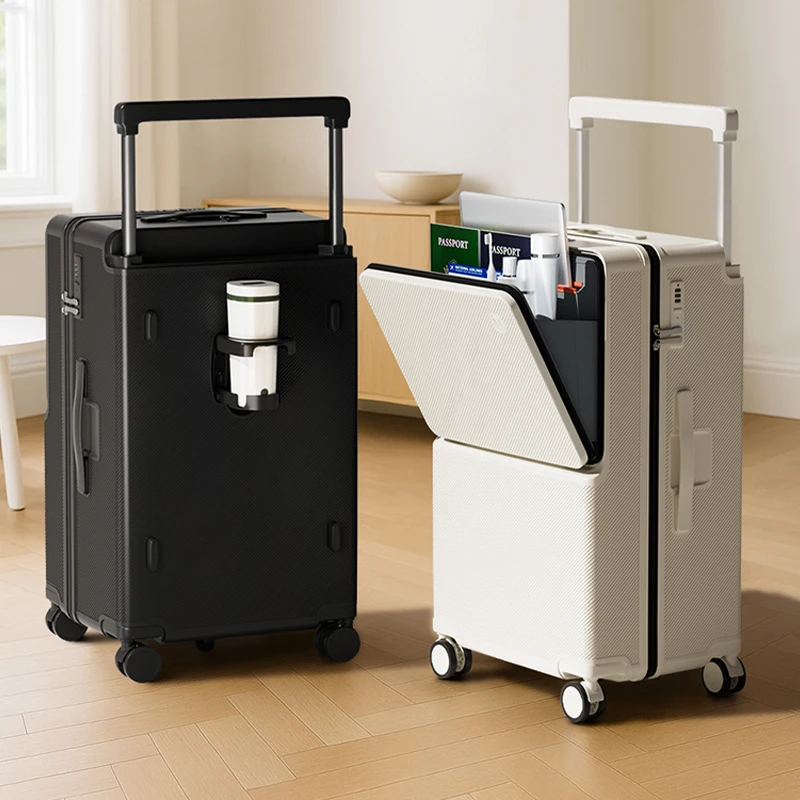 

Front-Opening Luggage with Five Wheels 20-30 Inch Thickened Wide Handle Suitcase Large Capacity Carry-On Travel Suitcase