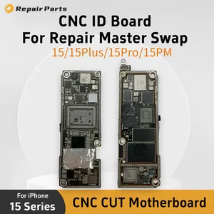Bilashmart CNC CUT Motherboard iPhone 15 15Pro Max Signal Logic board Polished AP Up CPU RF Baseband Lower USA EU Version No Nand Board