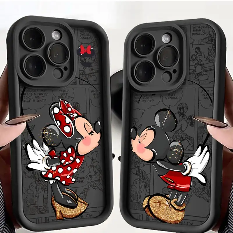 Disney Mickey Minnie Mouse Phone Case for Apple iPhone 13 Mini 12 Pro 14 Plus XS Max 11 Pro XR SE 15ProMax Cover