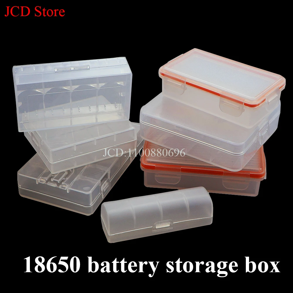 18650  21700  Battery Storage Box Hard Case Holder 4AA 4AAA Rechargeable Battery Power Bank Plastic Case Transparent