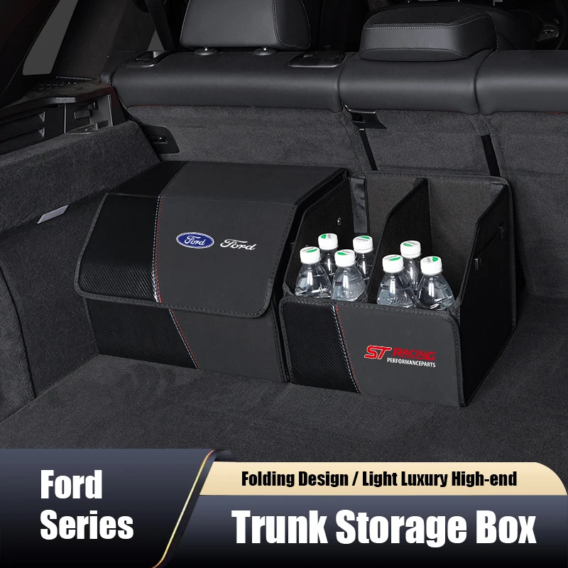 Багажник автомобиля складной кожаный ящик для уборки аксессуары для Ford S MAX Ranger Focus Fiesta Mondeo Kuga Mustang Escort KA E