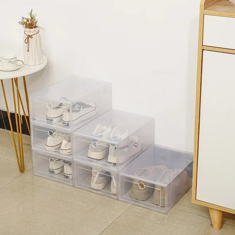 Basketball Shoe Box Storage Box Transparent Flip-top Household Shoe Rack Storage Artifact Dust-proof Shoe Storage Box