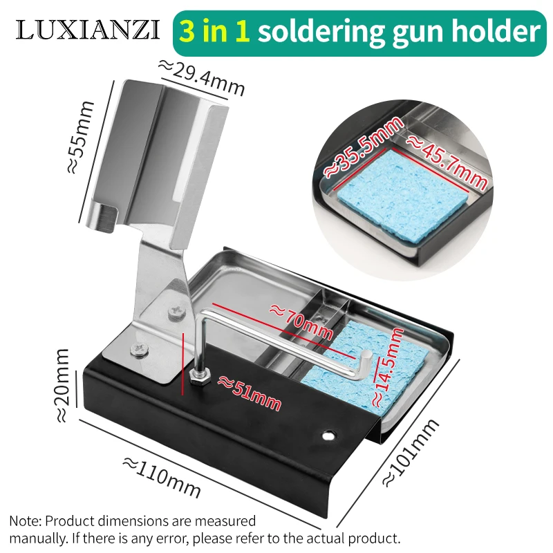 LUXIANZI Tin Wire Soldering Iron Stand All Metal Rack For Welding Repair Hand Tool Solder Wire Bracket Tin Line Seat Frame