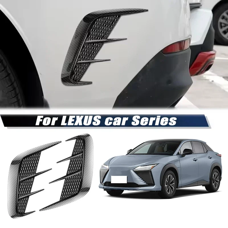 Carbon Fiber Car Fender Trim Car Sticker Shark Gills Simulation Side Intake Body Sticker Accessories For Lexus Car Series