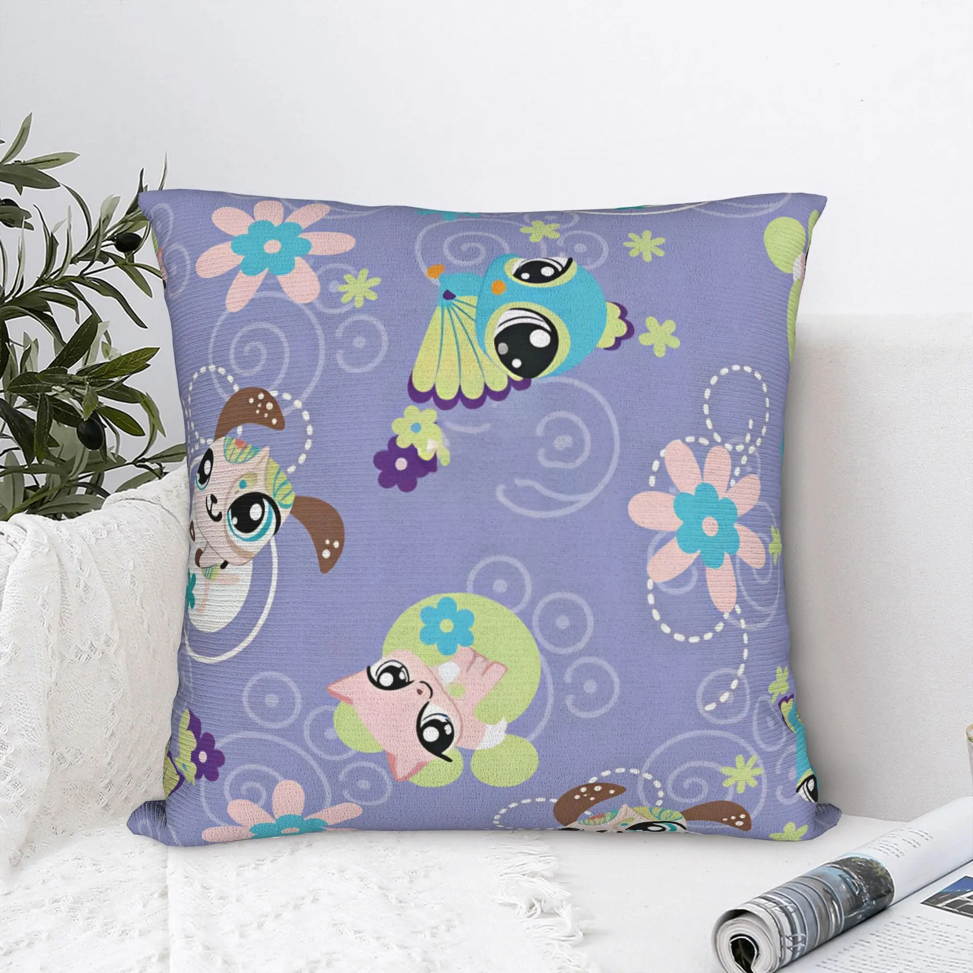 Littlest Pets Shops Pillow Case  Comfy Pillow Cover Funny Pillowcases For Office Car Home Decor