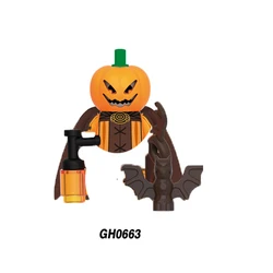 MOC City Halloween Figures Building Blocks Horror Movie Series Pumpkin Vampires Bricks Kids Toys