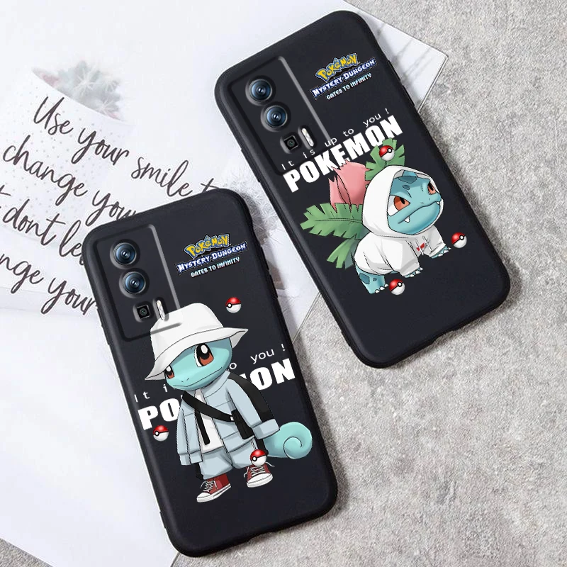 Pokemon Pikachu Snorlax For Xiaomi Redmi 9A 9C 9AT 10C 9 9T 10 12C 8 12 K60 A1 A2 K50 K40 5G Black Back Phone Case