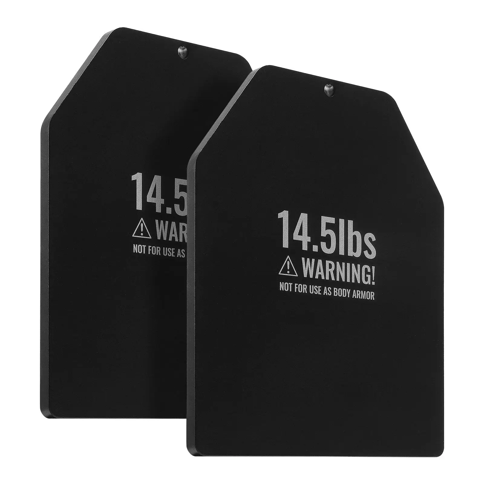 Weight Vest Plates, 14.5 LB Pairs, Premium Steel, Contoured Ergonomic Fit - WODs, Additional for, Strength Training, Running