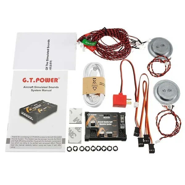 

GT POWER Звуки самолета Имитированная система света для радиоуправляемой модели самолета Аксессуар для фиксации