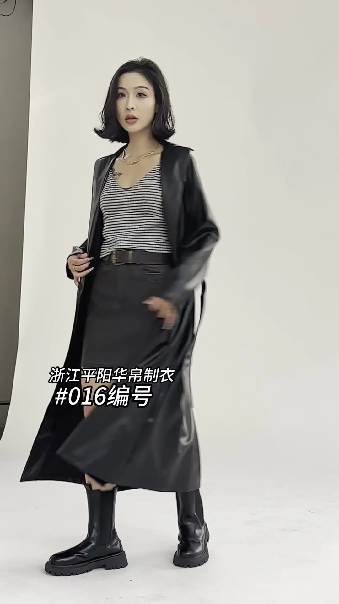 

Trench Long Coat Woman Sporty Layered Body Kaki Appearance Color-Blocking Wash Resort Anti-Splash Petite-Friendly Deep