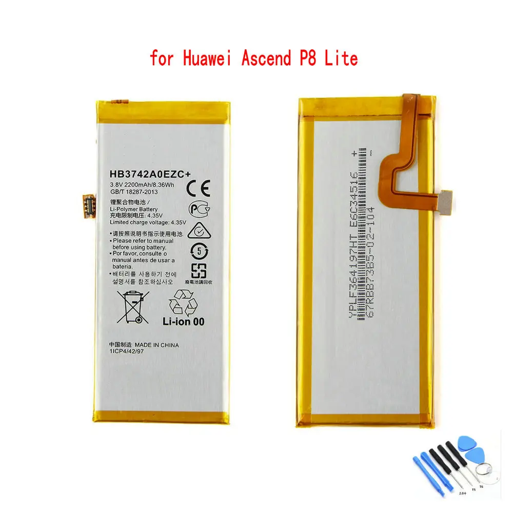 

Original 2200mAh HB3742A0EZC+ Battery For Huawei Ascend P8 Lite 2016 TAG-L21 L22 L23 L01 L03 L13 Mobile Phone