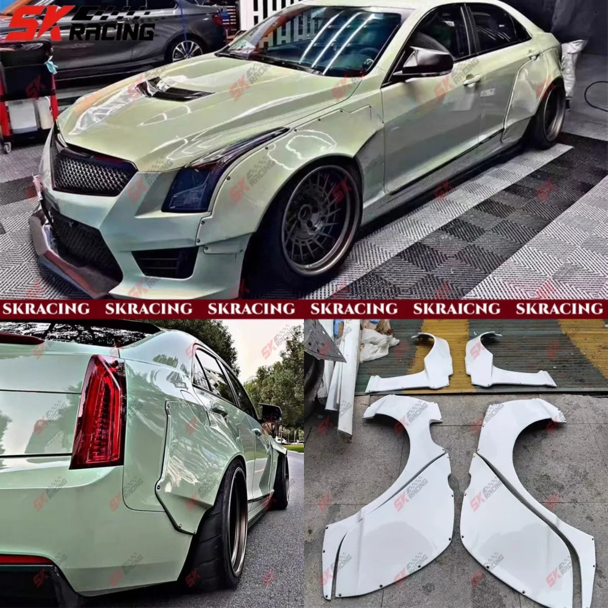 

Для Cadillac ATS-V 4-дверный седан 16+ боковое крыло, широкие комплекты чехлов на колесную арку