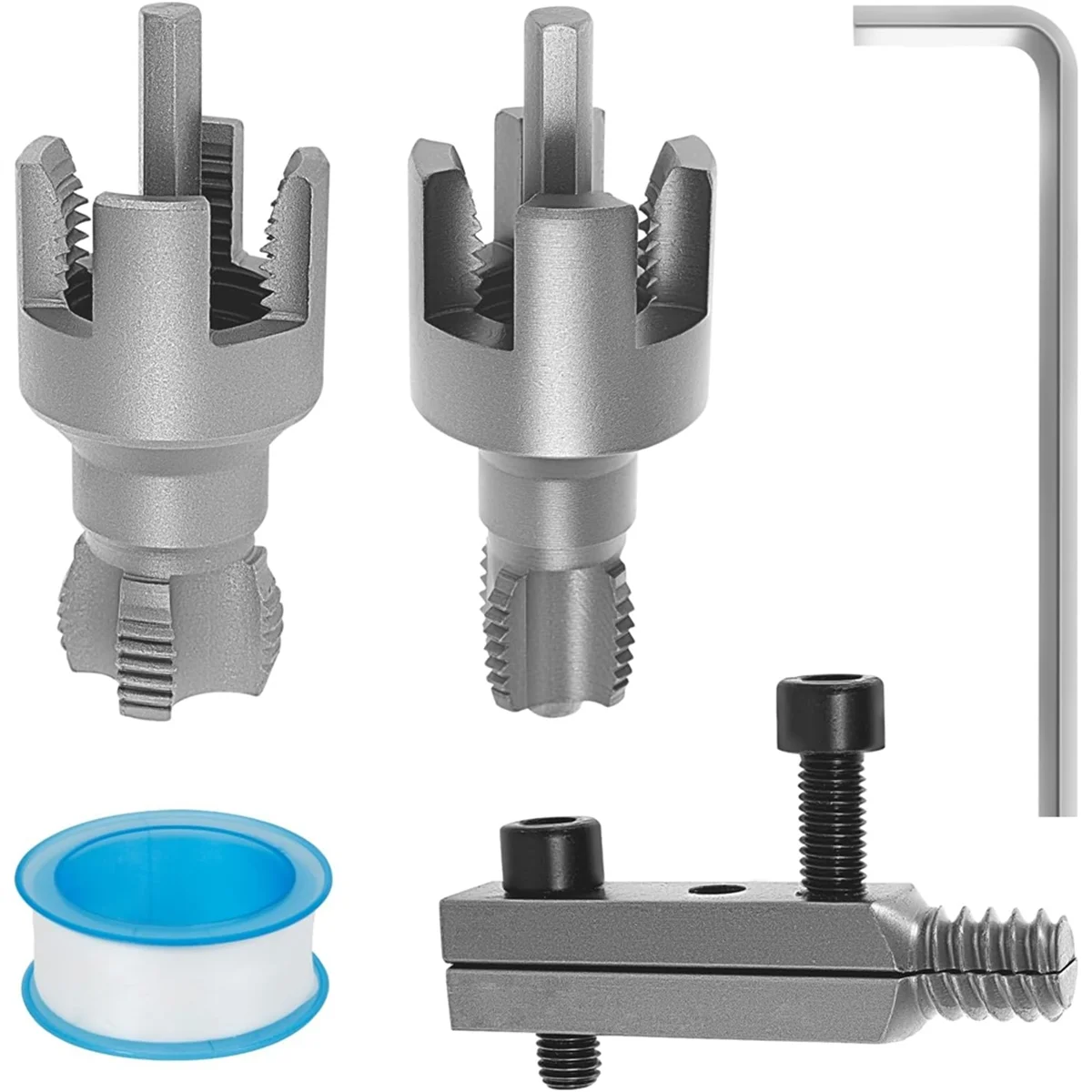 AA25 Integrated Internal & External Pipe Threading Tool, Pipe Thread Cutting Tool, for Electric Drill (1/2&3/4inch)
