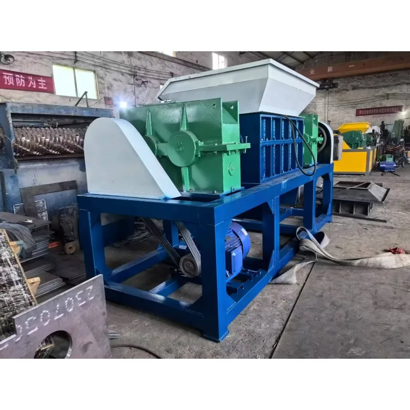 Double Shaft Shredder Multi-Function Scrap Metal Plastic Tire Recycling Machine Heavy Duty Waste Crusher