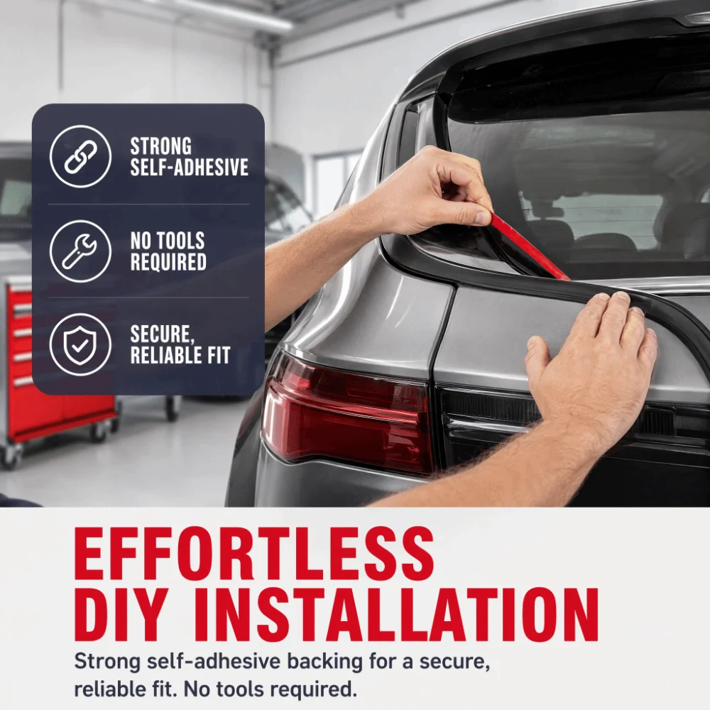 Rubber Car Trunk Seal Strip Dustproof Flexible Automotive Rubber Gasket Waterproof Sound Insulation Trunk Upper Seal Universal