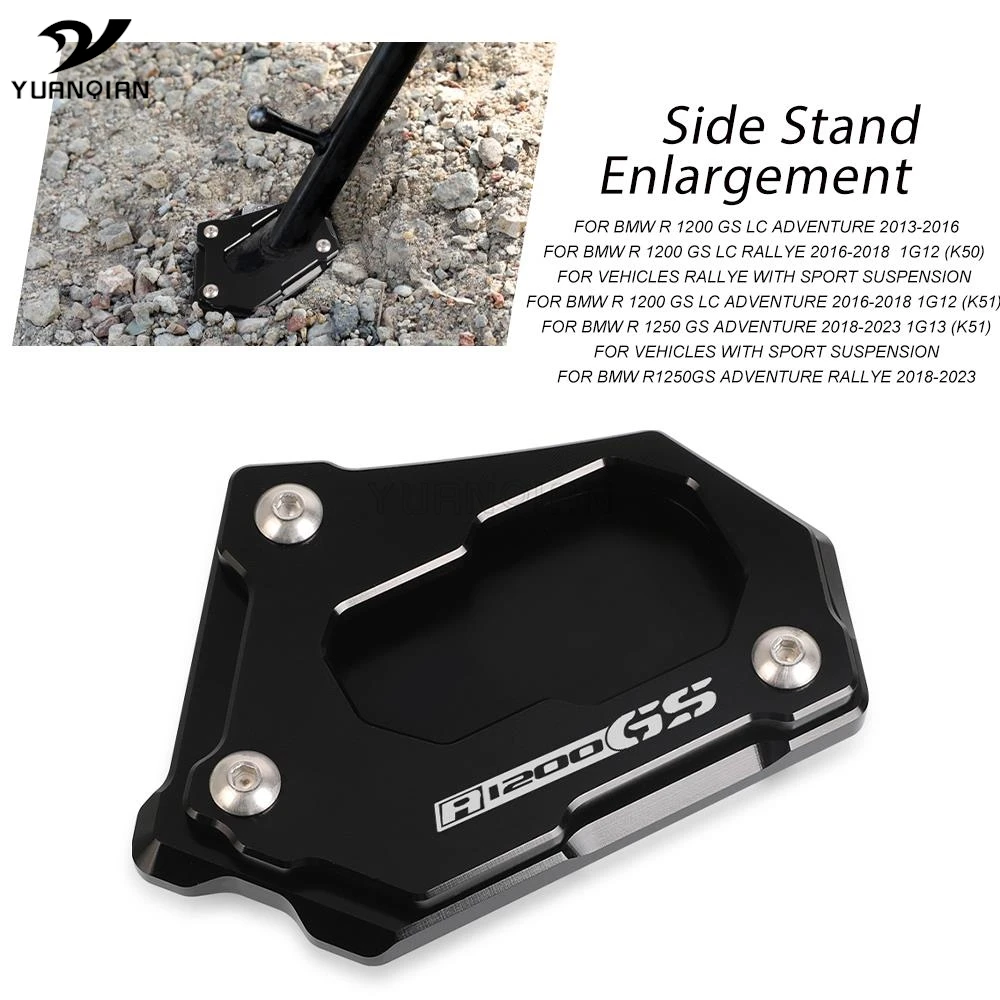 For BMW R1200GS LC 2013 2014 2015 2016 R 1200 GS LC Adventure Large Kickstand Sidestand Foot Enlarger Extension Plate Pad