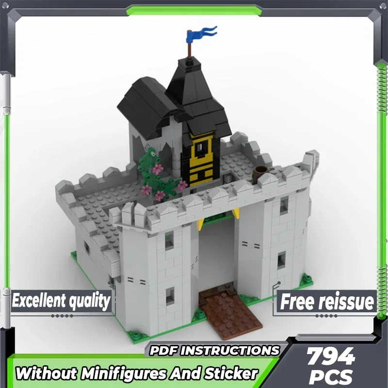 Medieval Castle Model Moc Building Bricks Black Falcon's Fortress Technology Modular Blocks Gift Christmas Toy DIY Sets Assembly