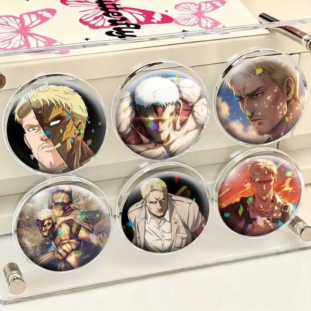 Attack on Titan Reiner Braun  25 32 44 58 75mm Badges Personalized Round Brooches Pins Accessory Gift