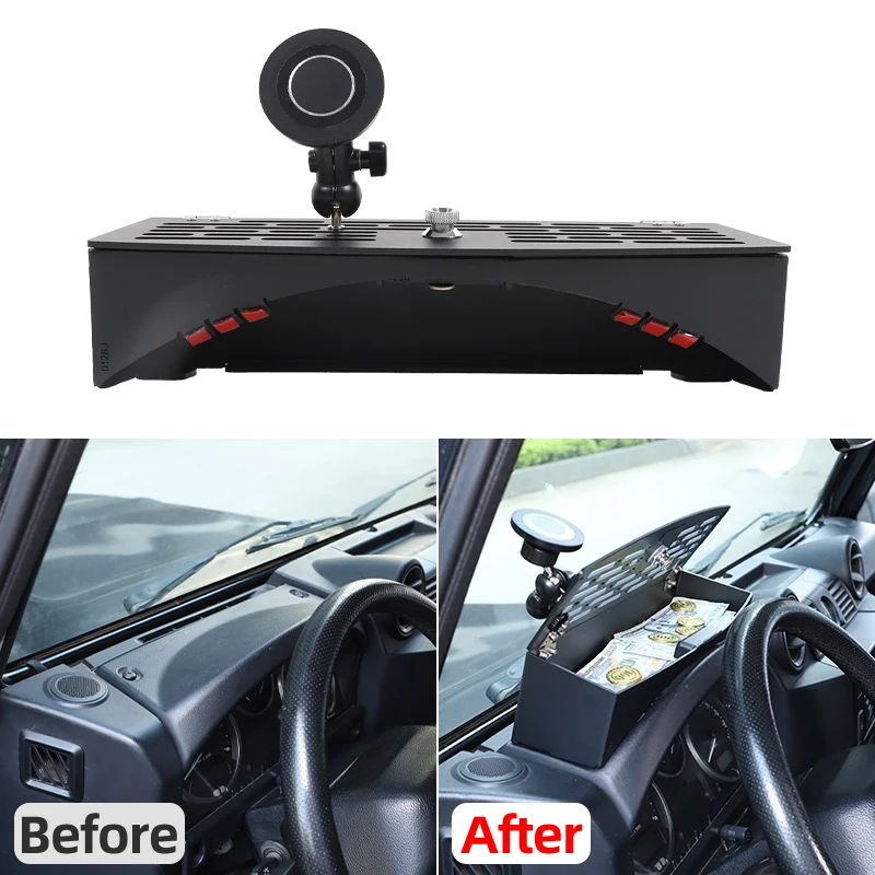 for 2004–2018 Land Rover Defender Accessories Car Dashboard Storage Tray Instrument Panel Organizer Box