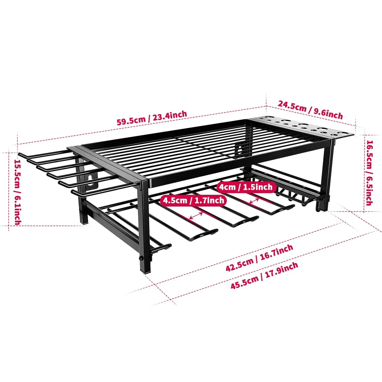 Picture 6: Heavy Metal Storage Tool Set for Workshop Garage Heavy Duty Metal 2 Layers Tool Shelf for Garage Power Tool Organization
