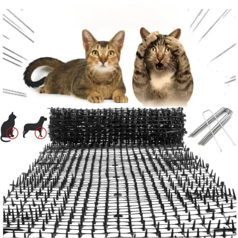 Cat Proof Bird Repeller Netting Anti-Cat Spikes-Heavy Duty Eco-Friendly HARMLESS Pet Barrier Balcony/Roof/Walls-Deterrent Mesh