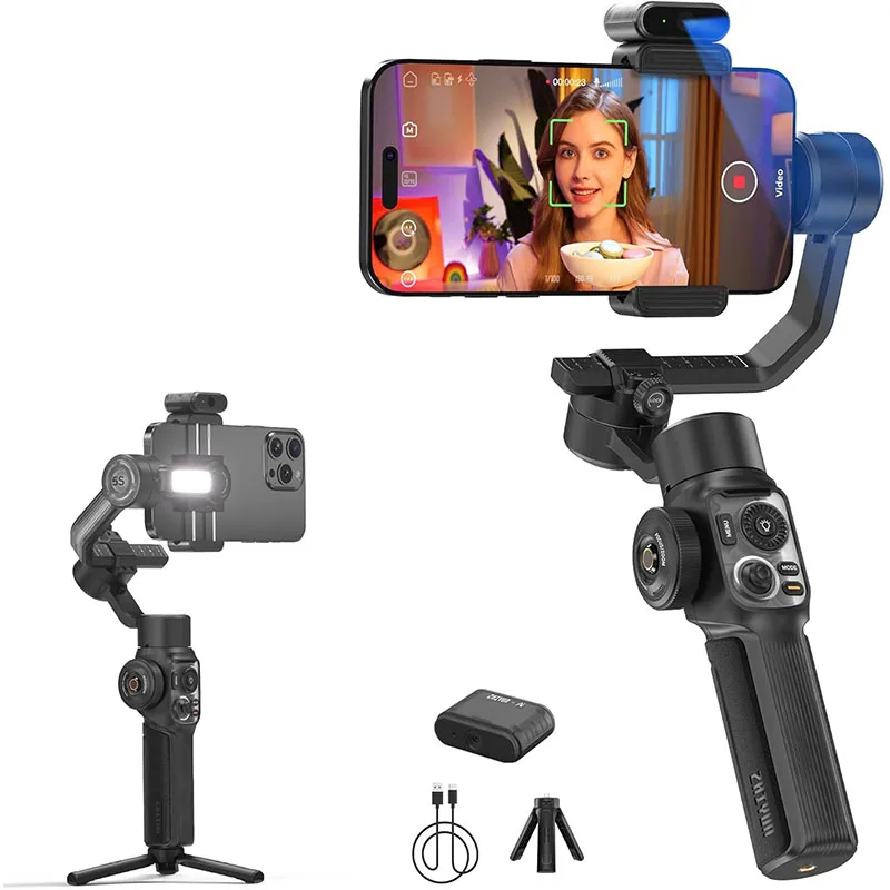 ZHIYUN Smooth 5S AI Combo 3-Axis Gimbal Stabilizer for iPhone 15 Pro Max & Android Smartphone Gimbal with AI Tracker