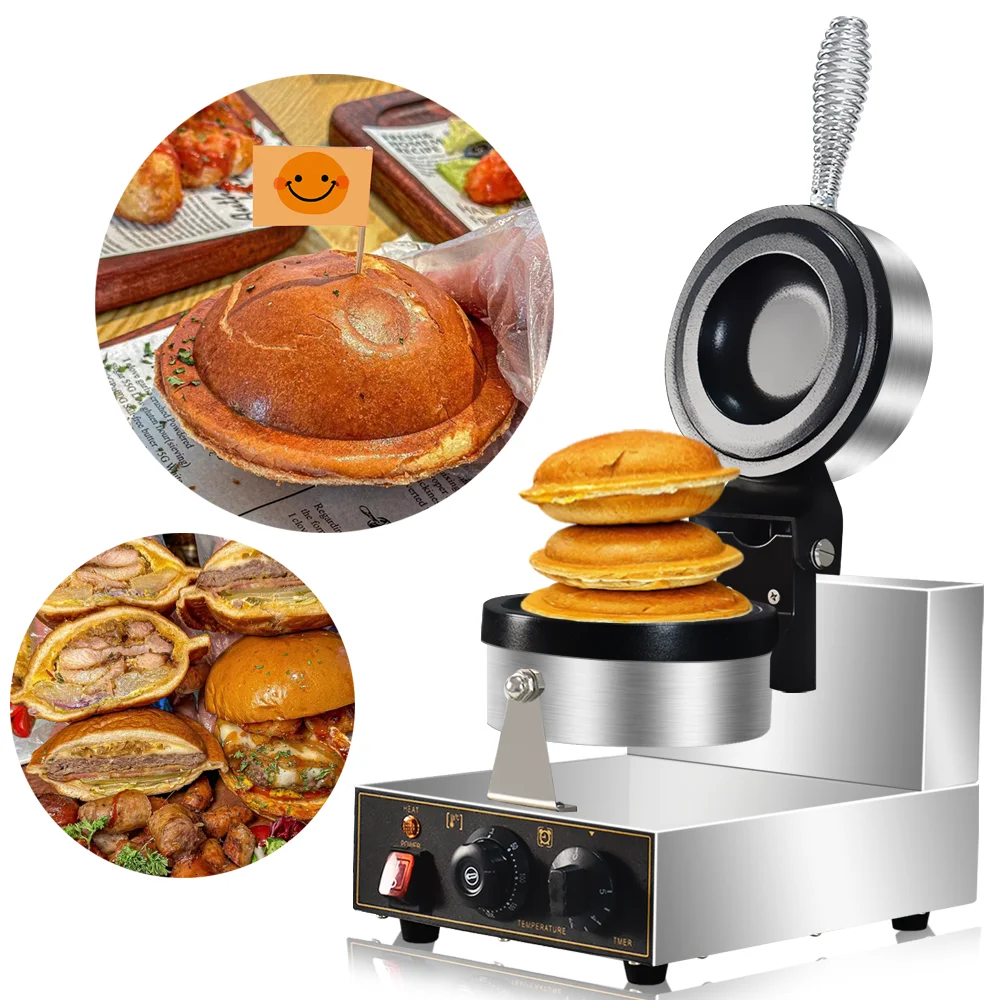 Commercial Ice cream Hamburger sandwich machine Non-stick Panini press waffle machine 110V 220V Gelato Panini Press machine