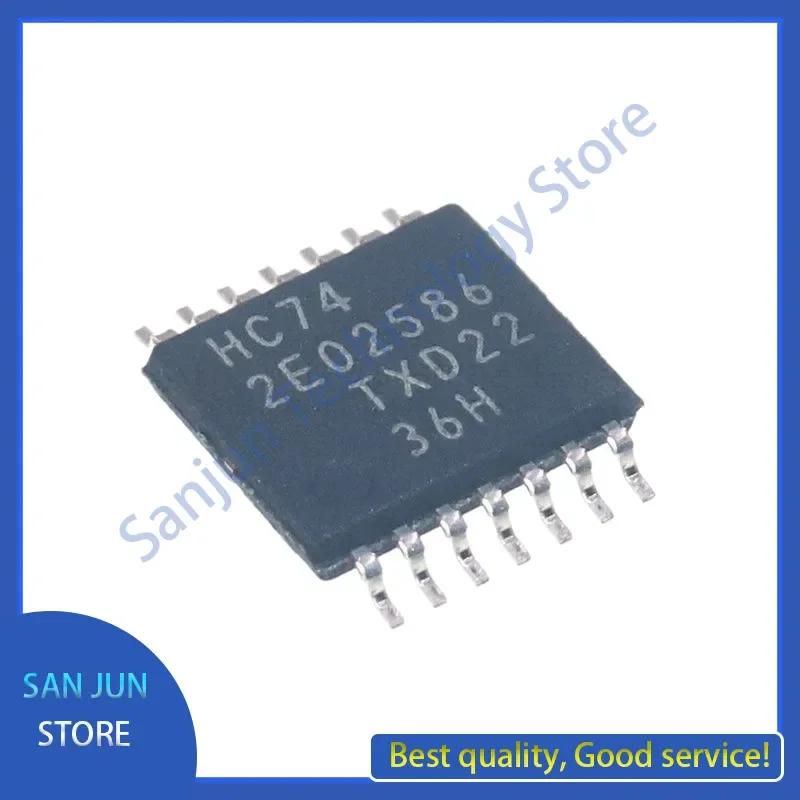 10~100pcs Original genuine 74HC74PW TSSOP-14 double D type positive edge trigger with reset function
