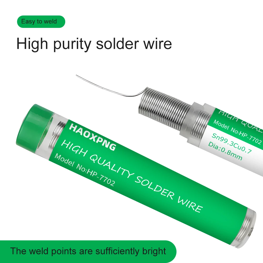 Lead-free Rosin Core Pure Tin 99.3% Soldering Wire Cleaning Free Low Melting Point 217 Degrees