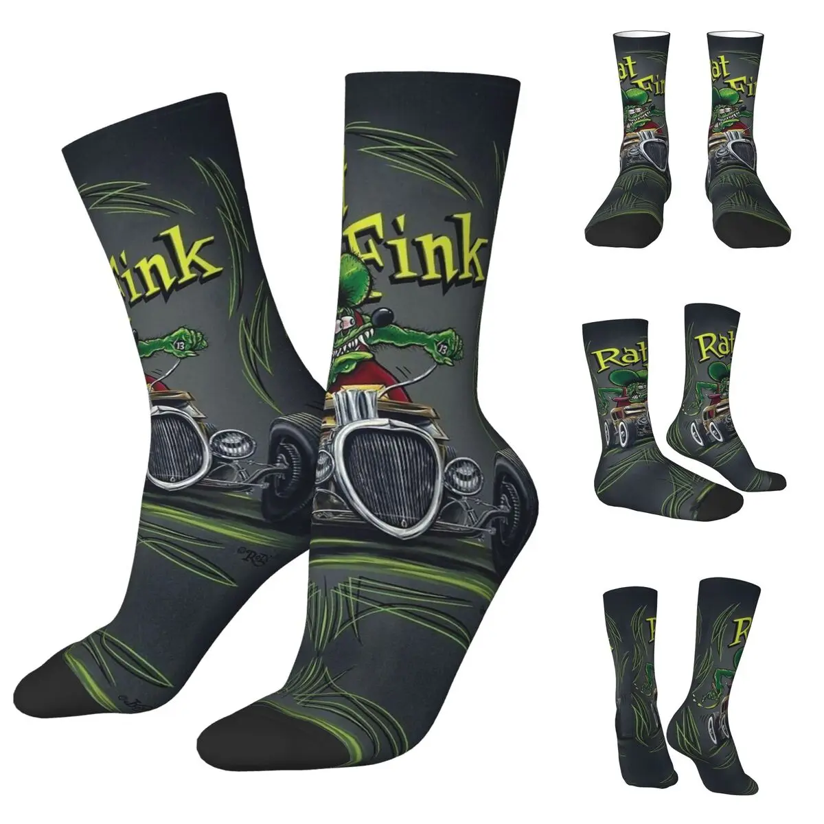 

Harajuku Tales Of The Rat Fink 5 cosy Unisex Socks,Hiking Happy 3D printing Socks,Street Style Crazy Sock